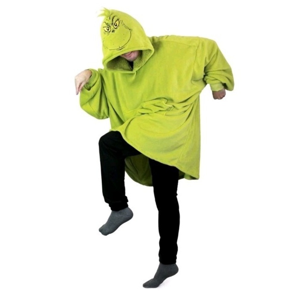 Adult Unisex One Size Fits Most Grinch Ugly Christmas Sweater Poncho